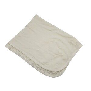 Vintage Waffle Weave receiving Baby Blanket 28 x 35 Yellow